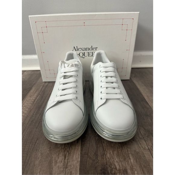 Alexander McQueen Men's Oversized Gel Sole Leather Platform Sneakers - Picture 4 of 14